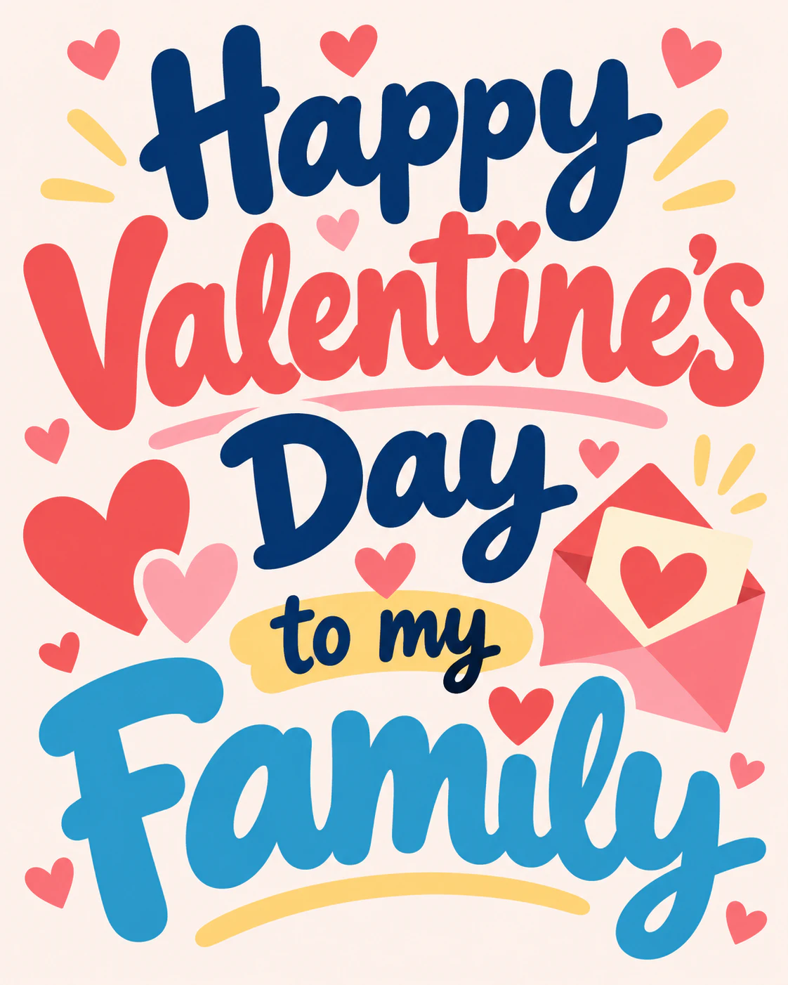 Valentines day ecard for family