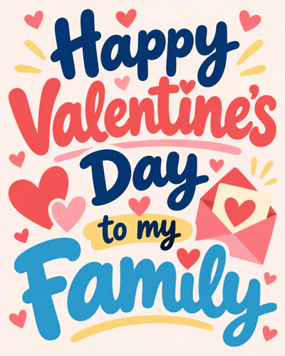 Valentines day ecard for family