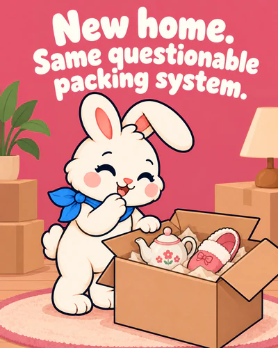 New home. Same questionable packing system.