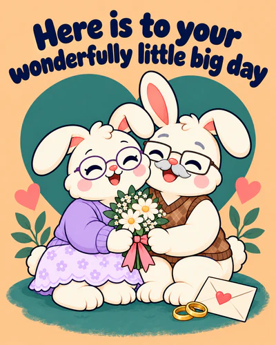 Here is to your wonderfully little big day