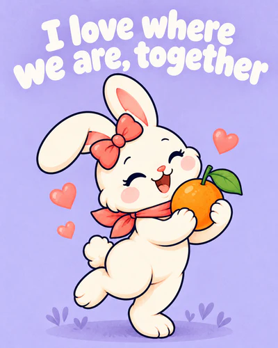 I love where we are, together
