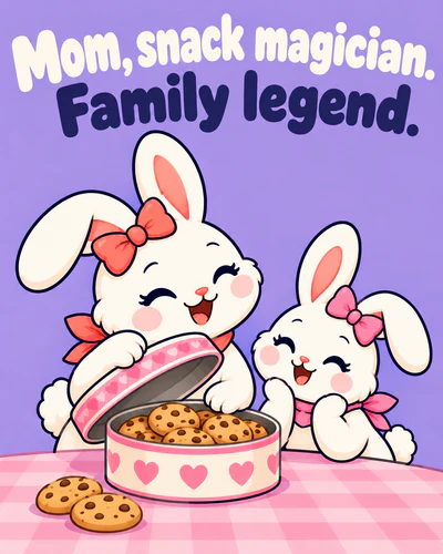 Mom, snack magician. Family legend.