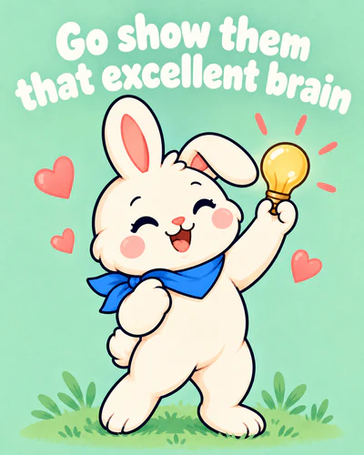 Go show them that excellent brain
