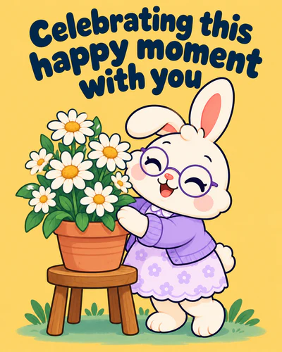 Celebrating this happy moment with you