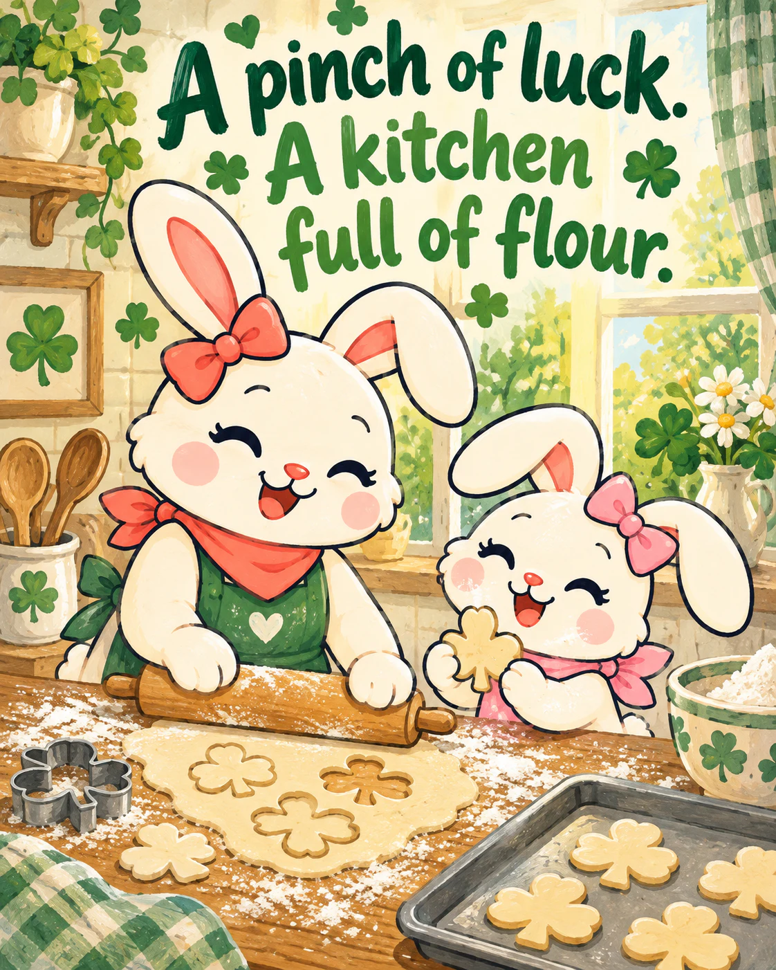 A pinch of luck. A kitchen full of flour.