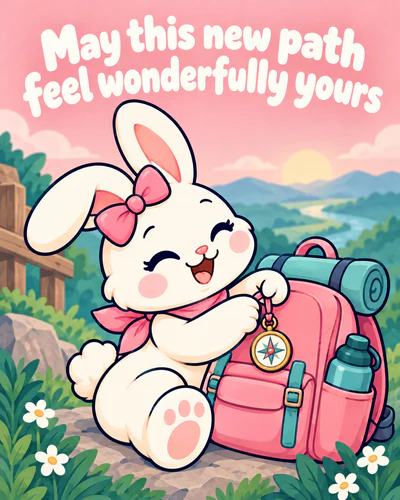 May this new path feel wonderfully yours