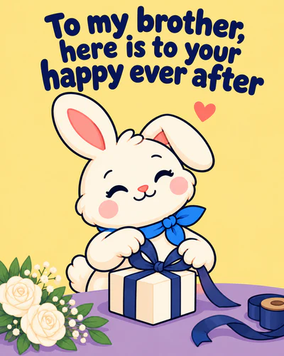 To my brother, here is to your happy ever after