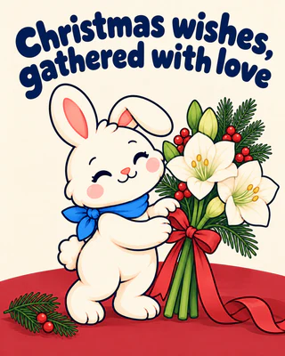 Christmas wishes, gathered with love