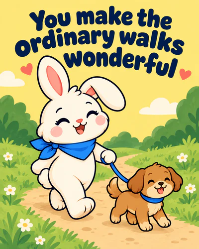 You make the ordinary walks wonderful