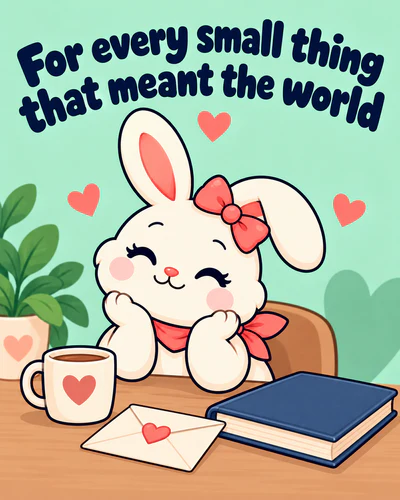For every small thing that meant the world
