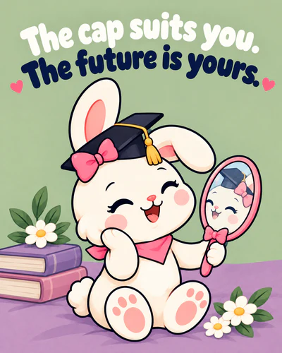 The cap suits you. The future is yours.