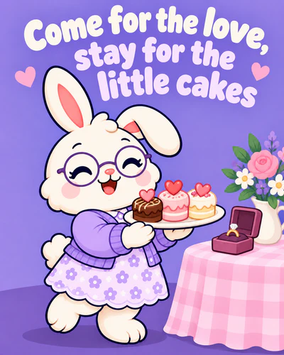 Come for the love, stay for the little cakes