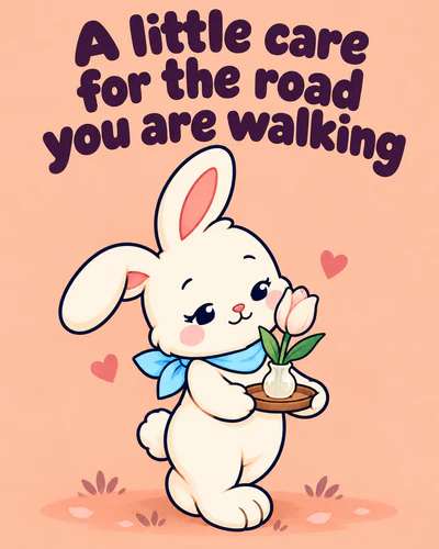 A little care for the road you are walking
