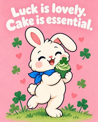 Luck is lovely. Cake is essential.