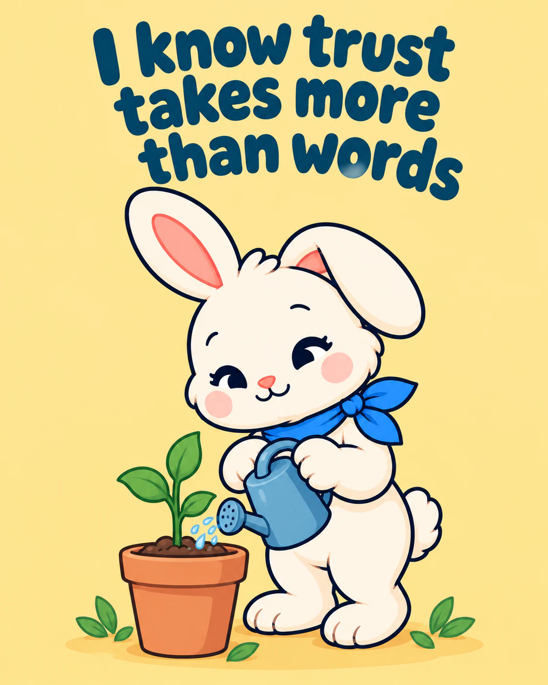 I know trust takes more than words