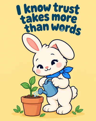 I know trust takes more than words