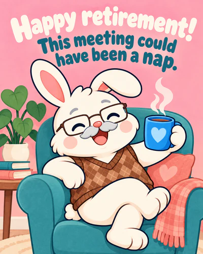 Happy retirement! This meeting could have been a nap.