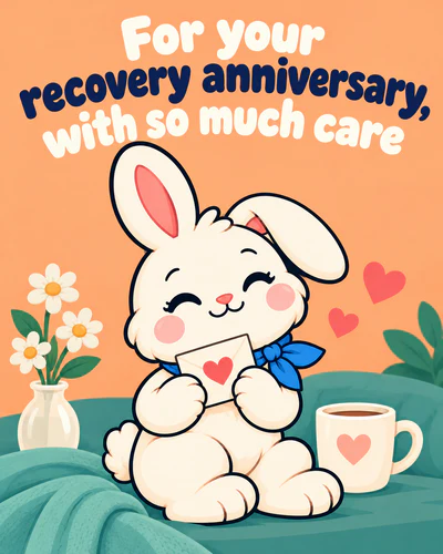 For your recovery anniversary, with so much care