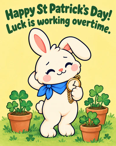 Happy St Patrick’s Day! Luck is working overtime.